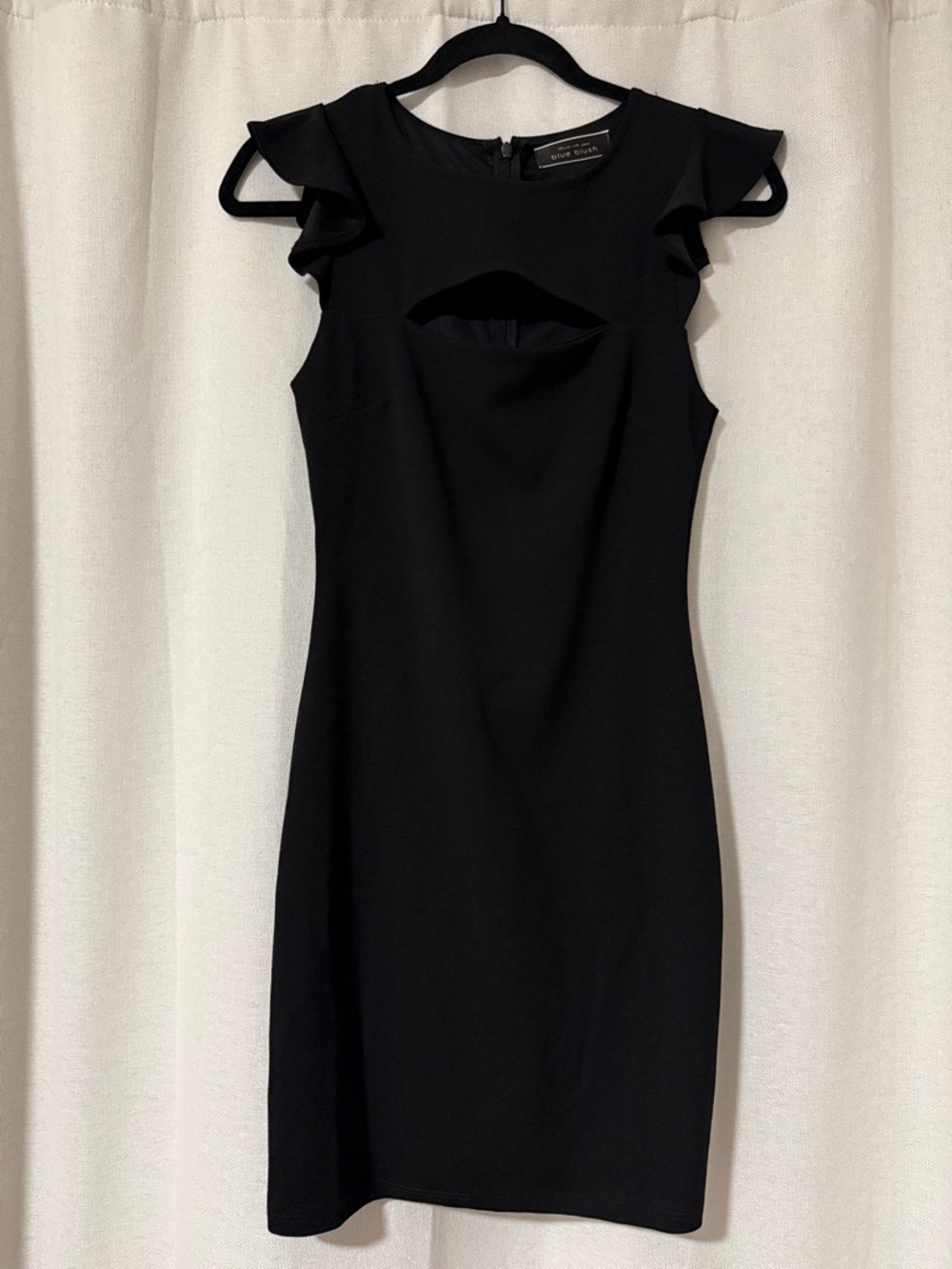 Black Cutout Ruffle Dress